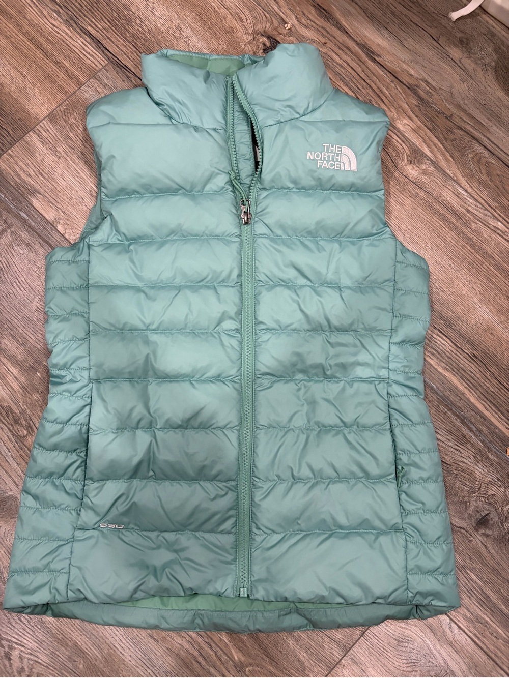 The North Face Kids Light Teal Puffy Vest